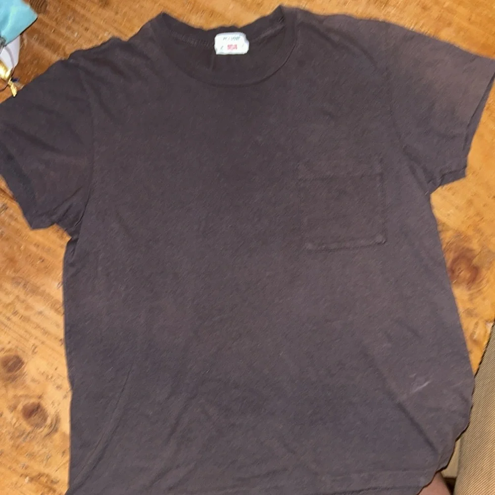 RE/DONE Sz XS aged black pocket tea with areas of discoloration